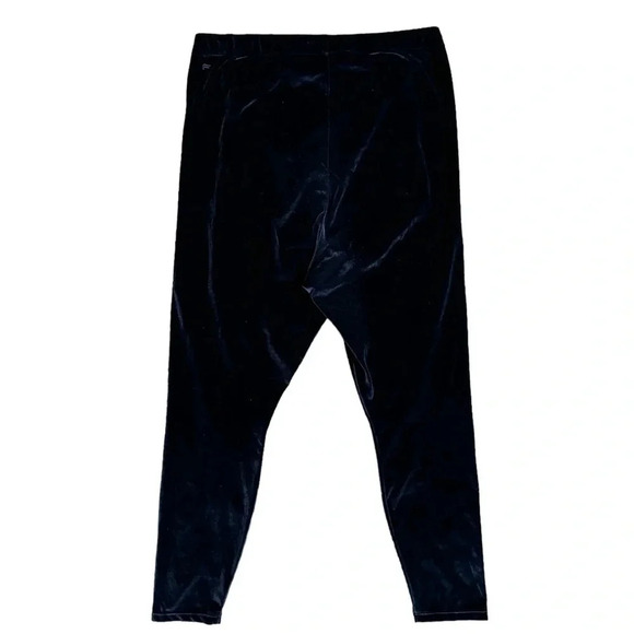Fabletics Emma Velour Velvet Leggings Size 3X Blue High Waisted Full Length - Picture 4 of 8